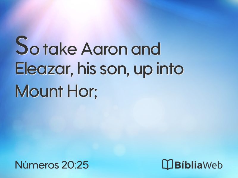 Números 20:25 em imagem para compartilhar