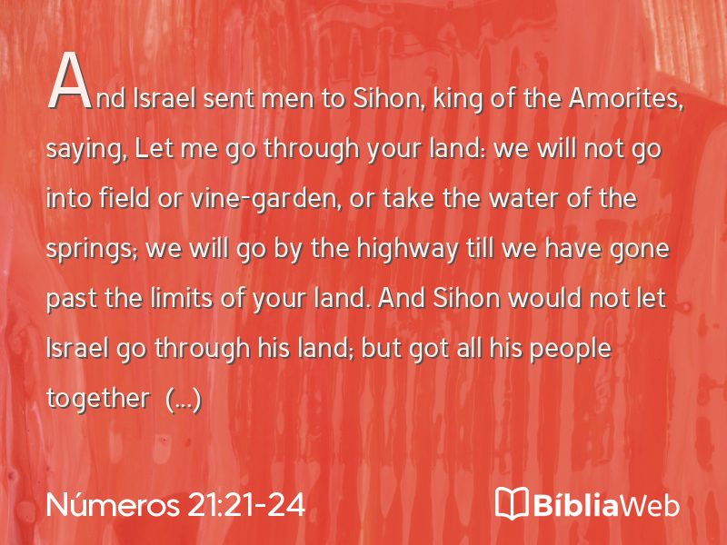 Números 21:21-24 em imagem para compartilhar