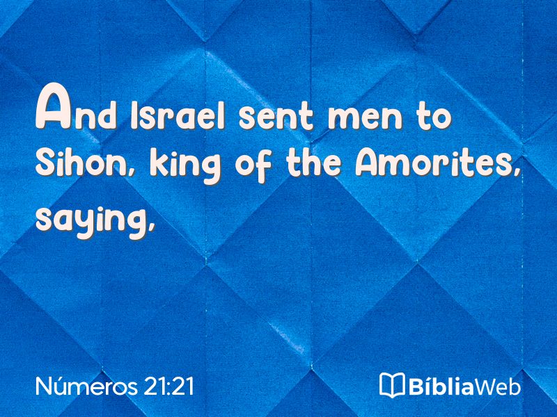 Números 21:21 em imagem para compartilhar