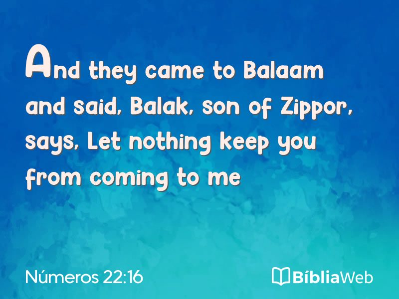 Números 22:16 em imagem para compartilhar