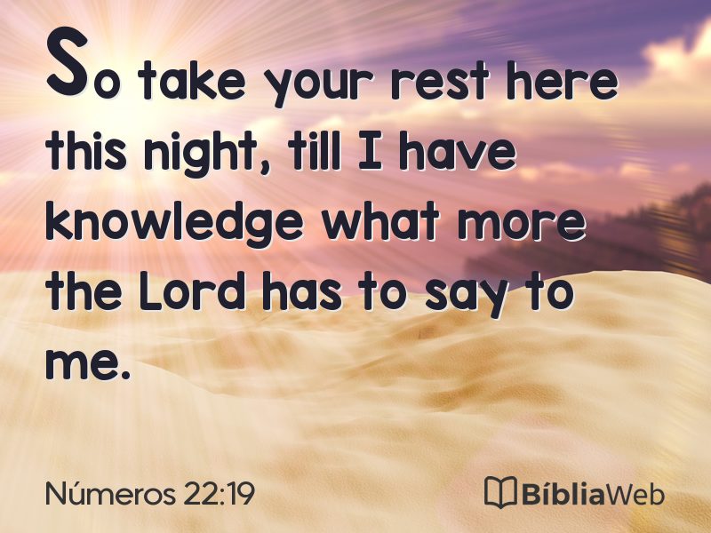 Números 22:19 em imagem para compartilhar
