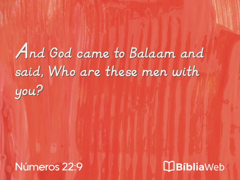 Números 22:9 em imagem para compartilhar