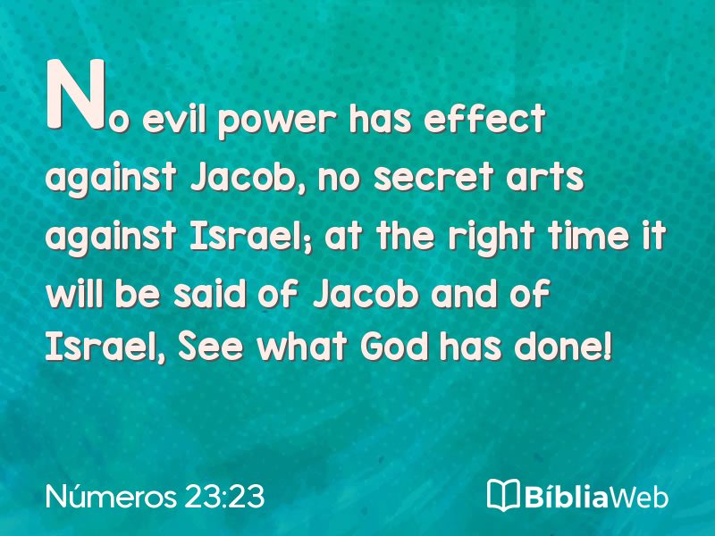 Números 23:23 em imagem para compartilhar