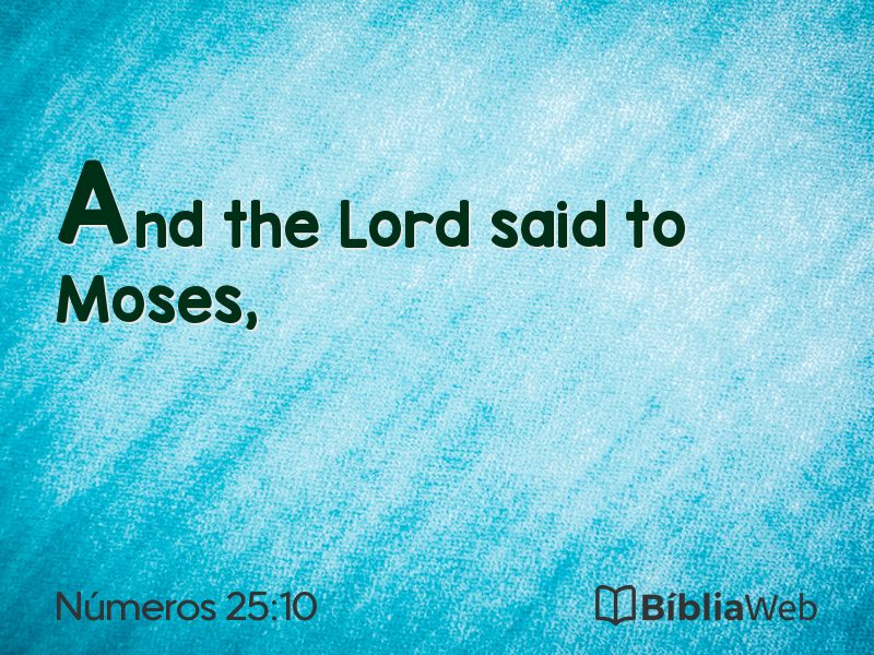 Números 25:10 em imagem para compartilhar