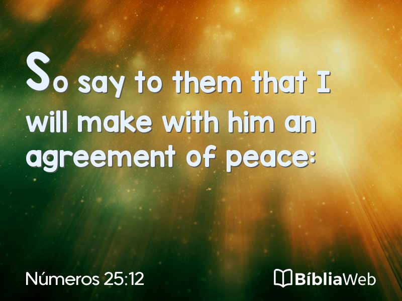 Números 25:12 em imagem para compartilhar