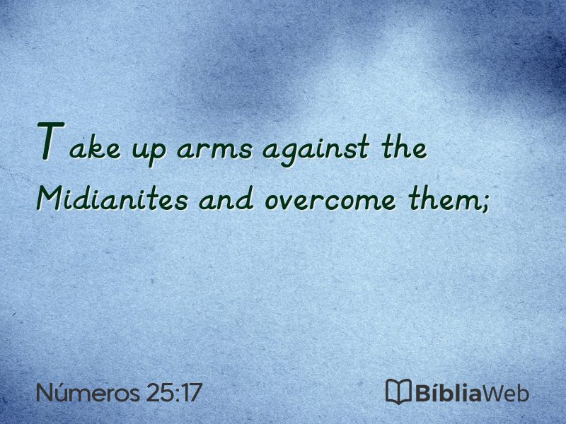 Números 25:17 em imagem para compartilhar