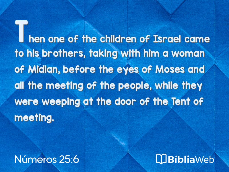 Números 25:6 em imagem para compartilhar