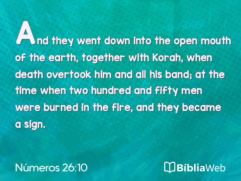 Números 26:10 em imagem para compartilhar