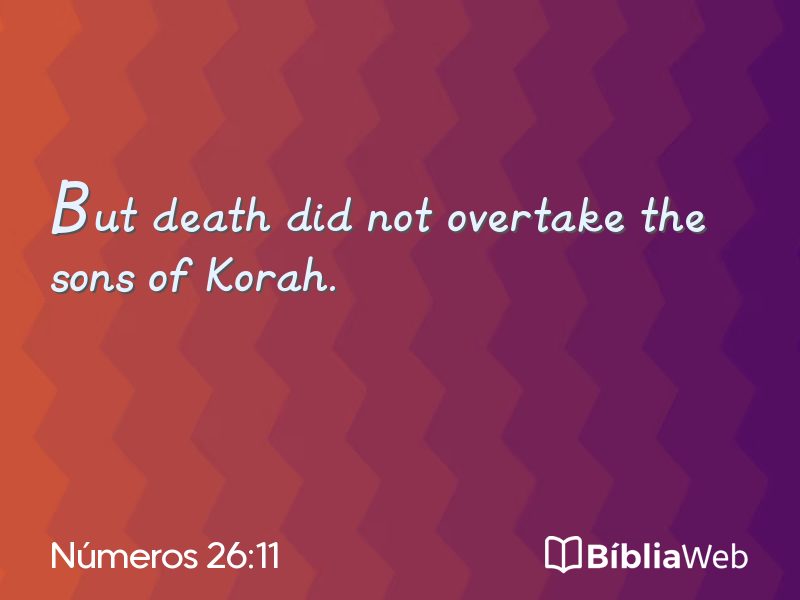 Números 26:11 em imagem para compartilhar