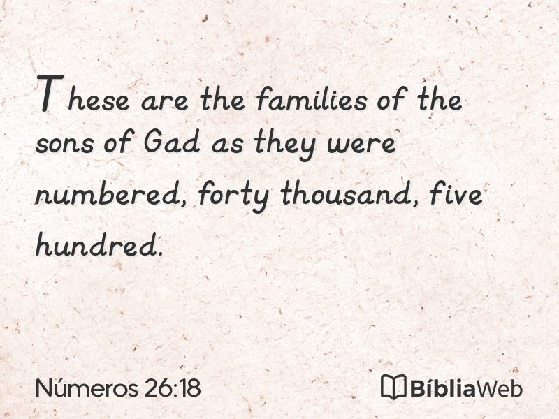 Números 26:18 em imagem para compartilhar