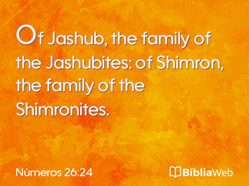 Números 26:24 em imagem para compartilhar