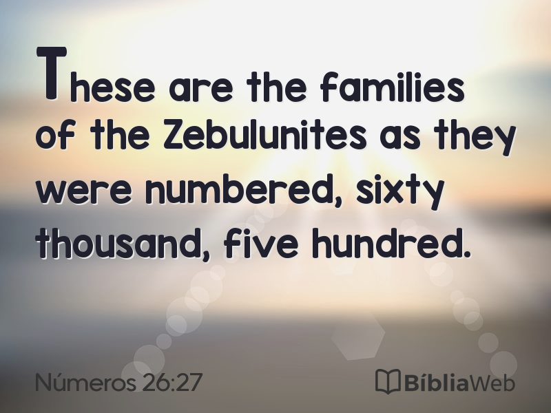 Números 26:27 em imagem para compartilhar