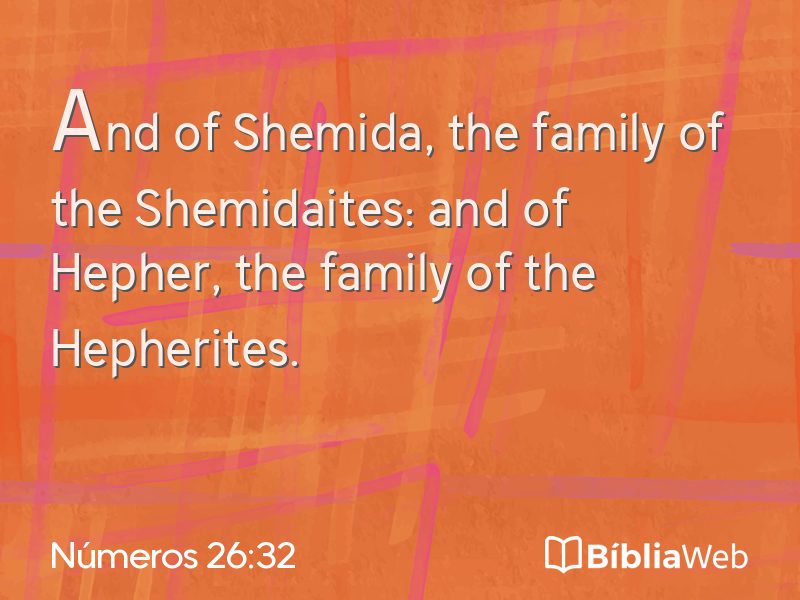 Números 26:32 em imagem para compartilhar