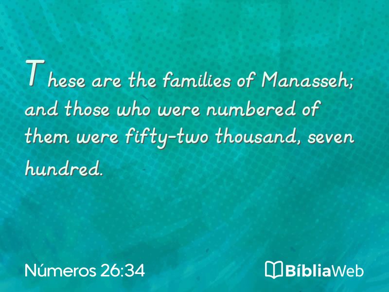 Números 26:34 em imagem para compartilhar