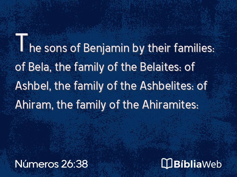 Números 26:38 em imagem para compartilhar
