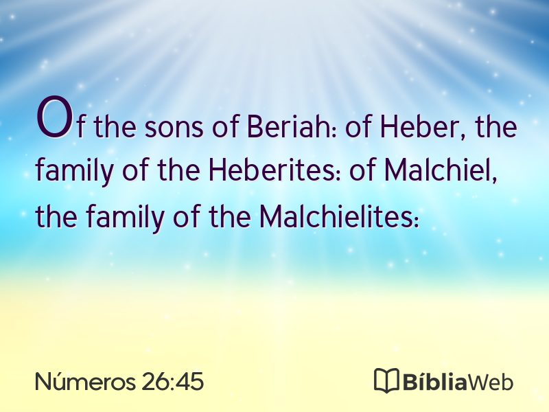 Números 26:45 em imagem para compartilhar