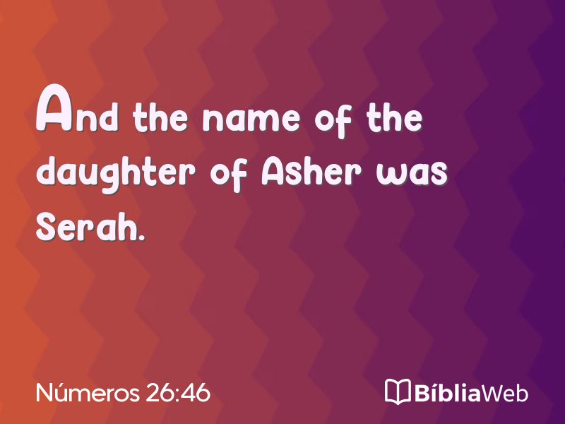 Números 26:46 em imagem para compartilhar
