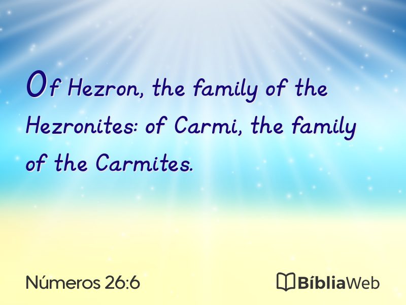Números 26:6 em imagem para compartilhar