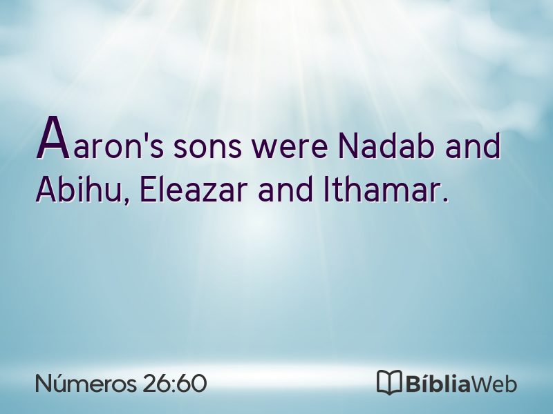 Números 26:60 em imagem para compartilhar