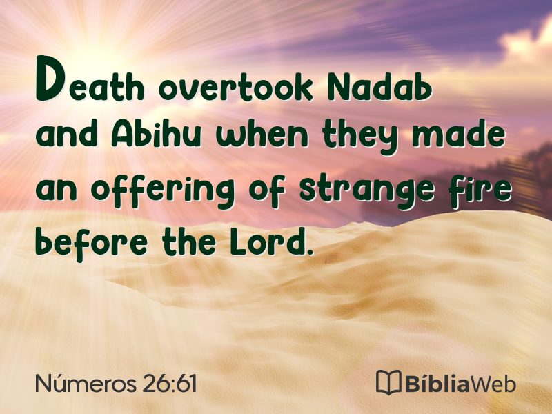Números 26:61 em imagem para compartilhar