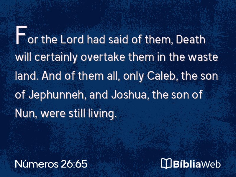 Números 26:65 em imagem para compartilhar