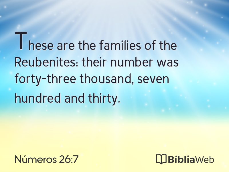 Números 26:7 em imagem para compartilhar