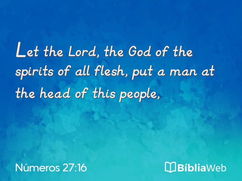 Números 27:16 em imagem para compartilhar