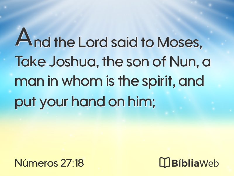 Números 27:18 em imagem para compartilhar