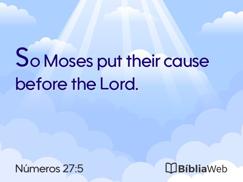 Números 27:5 em imagem para compartilhar