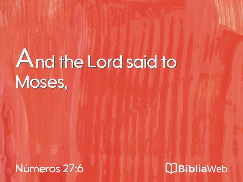 Números 27:6 em imagem para compartilhar