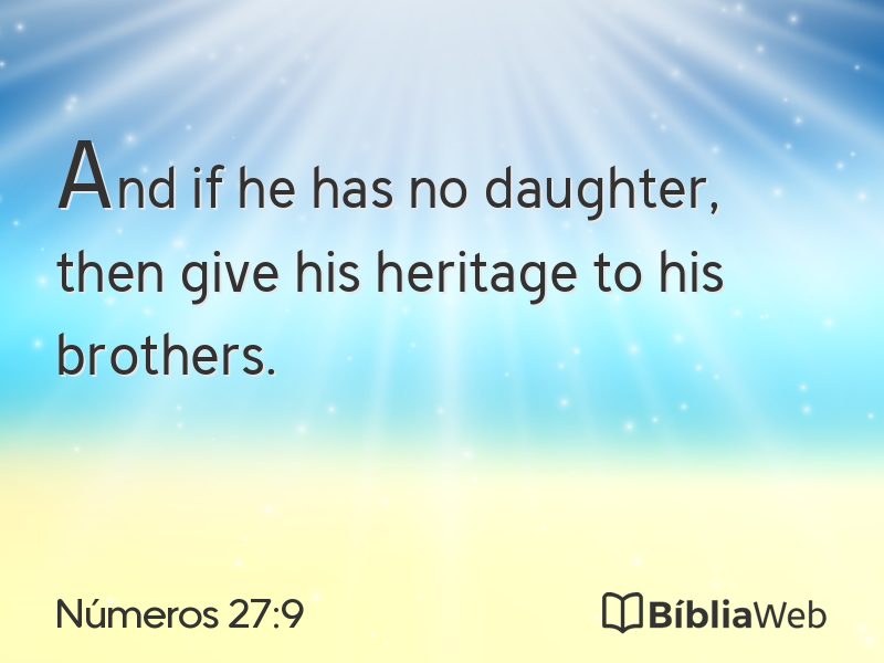 Números 27:9 em imagem para compartilhar