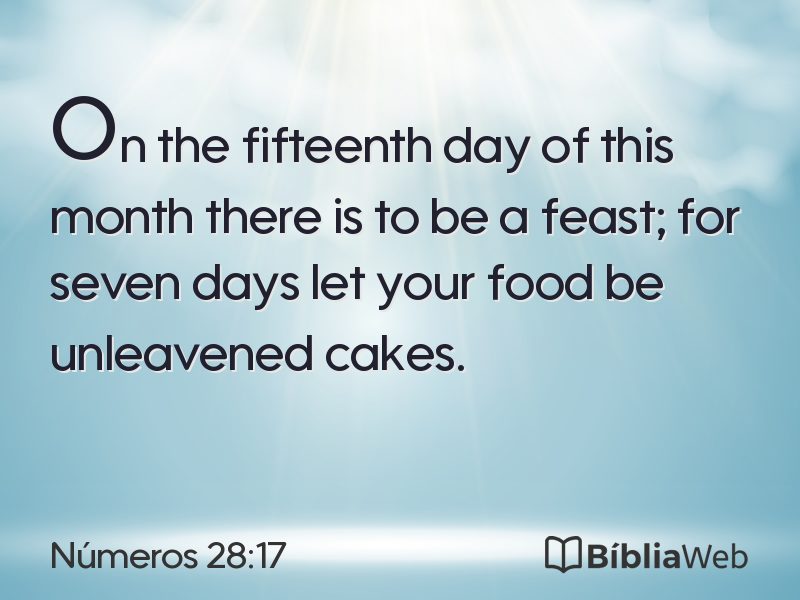 Números 28:17 em imagem para compartilhar