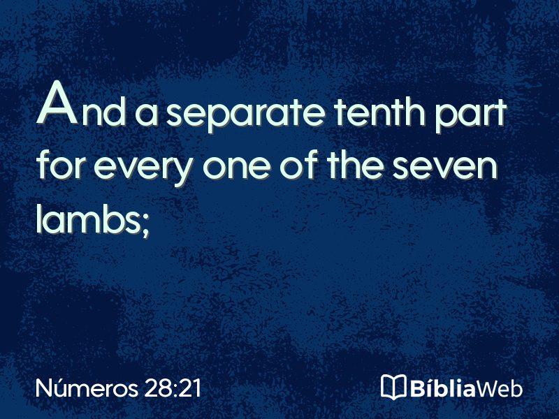 Números 28:21 em imagem para compartilhar