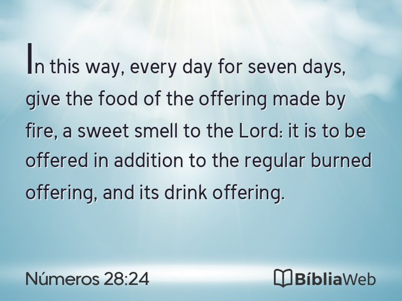Números 28:24 em imagem para compartilhar