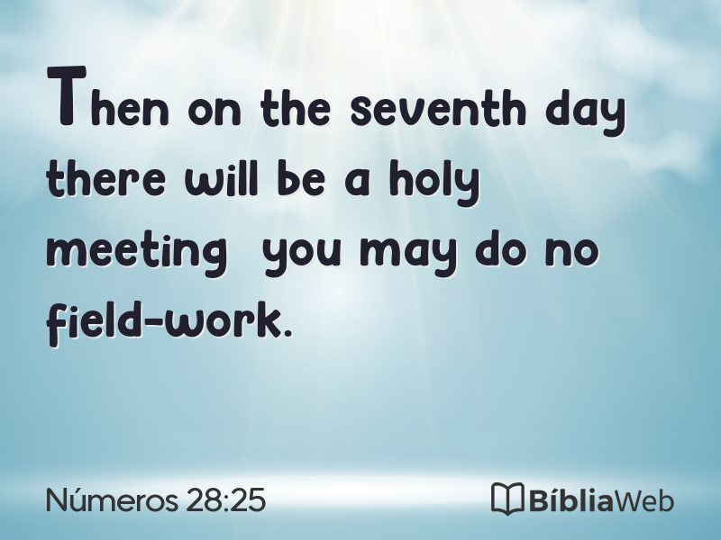 Números 28:25 em imagem para compartilhar