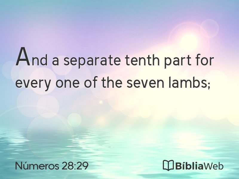 Números 28:29 em imagem para compartilhar