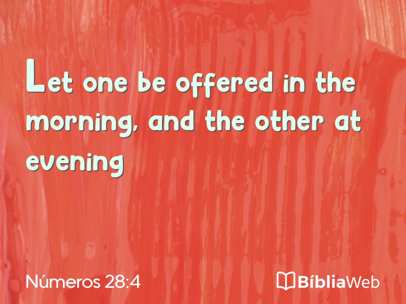 Números 28:4 em imagem para compartilhar