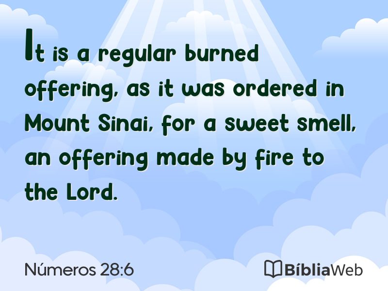 Números 28:6 em imagem para compartilhar