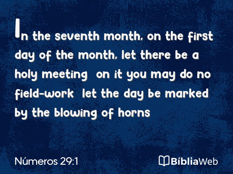 Números 29:1 em imagem para compartilhar