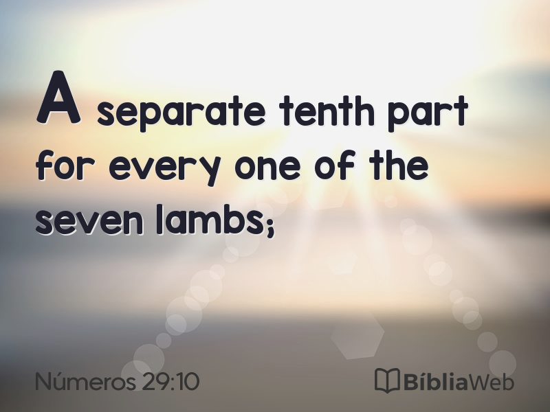 Números 29:10 em imagem para compartilhar