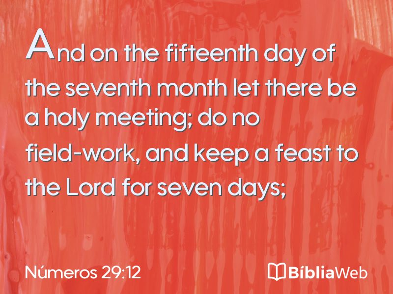 Números 29:12 em imagem para compartilhar