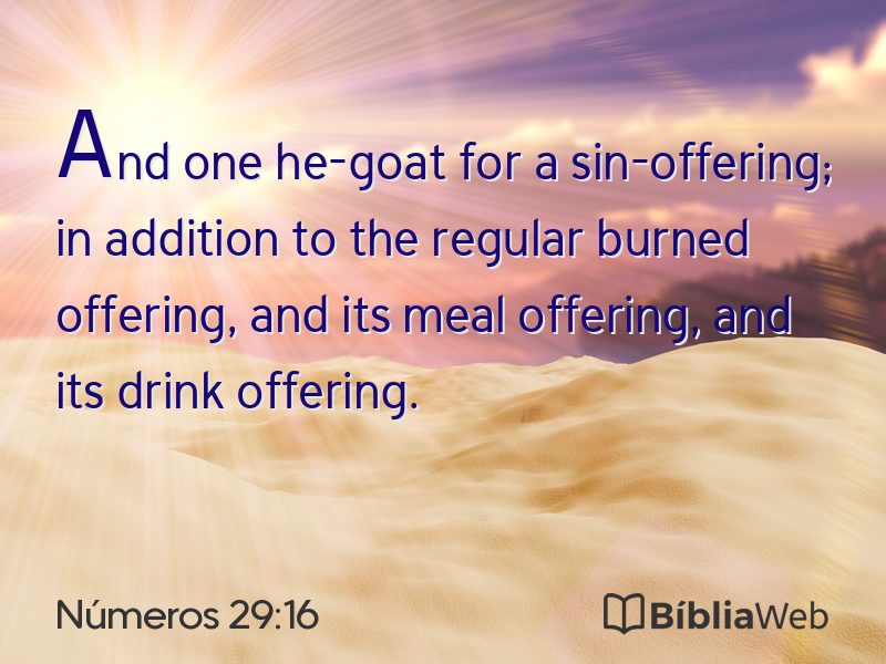 Números 29:16 em imagem para compartilhar