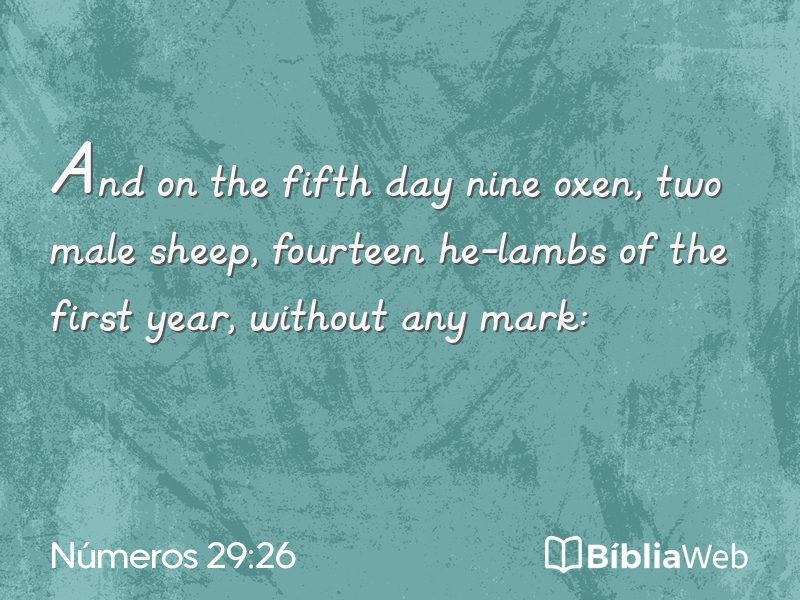 Números 29:26 em imagem para compartilhar