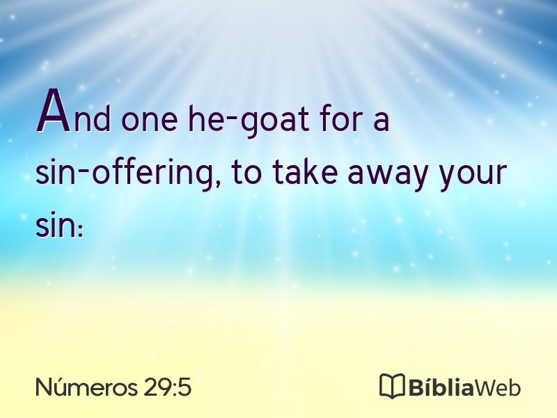 Números 29:5 em imagem para compartilhar