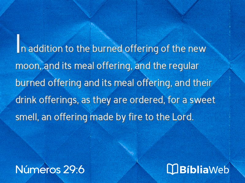 Números 29:6 em imagem para compartilhar
