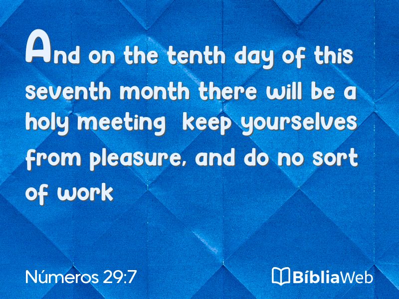 Números 29:7 em imagem para compartilhar