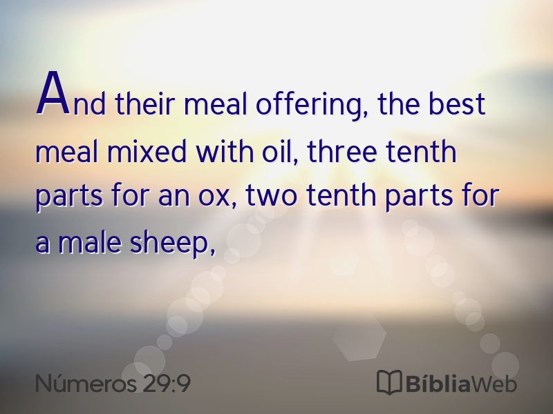 Números 29:9 em imagem para compartilhar