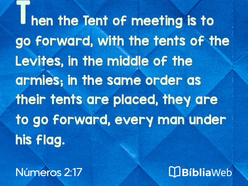 Números 2:17 em imagem para compartilhar