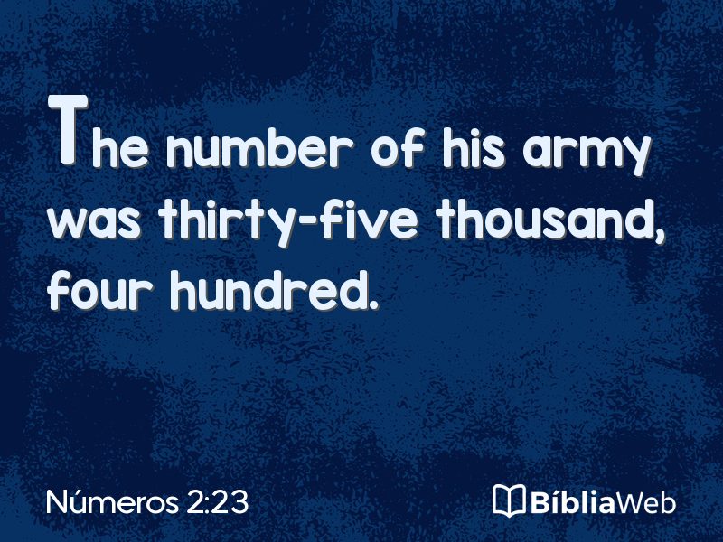 Números 2:23 em imagem para compartilhar