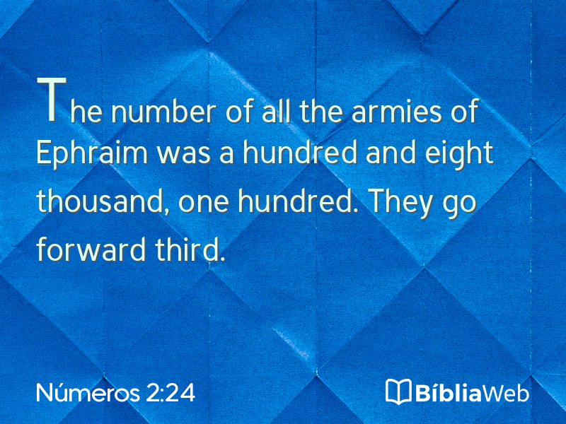 Números 2:24 em imagem para compartilhar